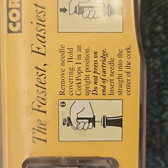 Cork Pops wine bottle opener and 1 replacement cartridge. - Picture 4 of 6